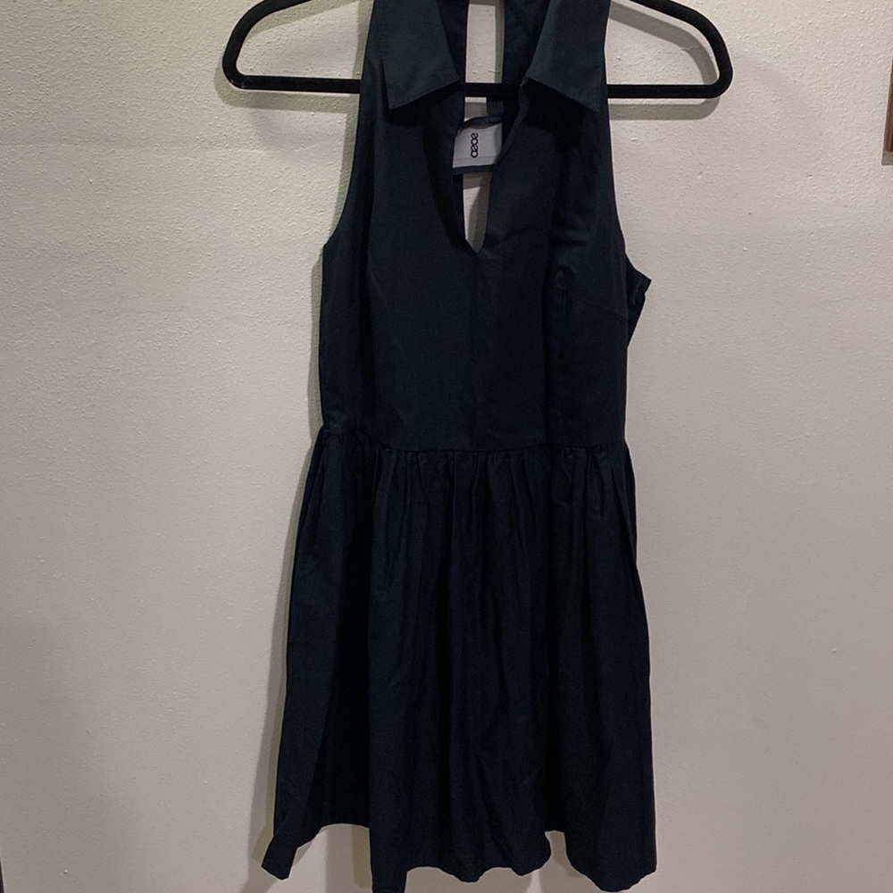 ASOS COLLARD COTTON WOMEN SLEEVELESS DRESS-SIZE 8